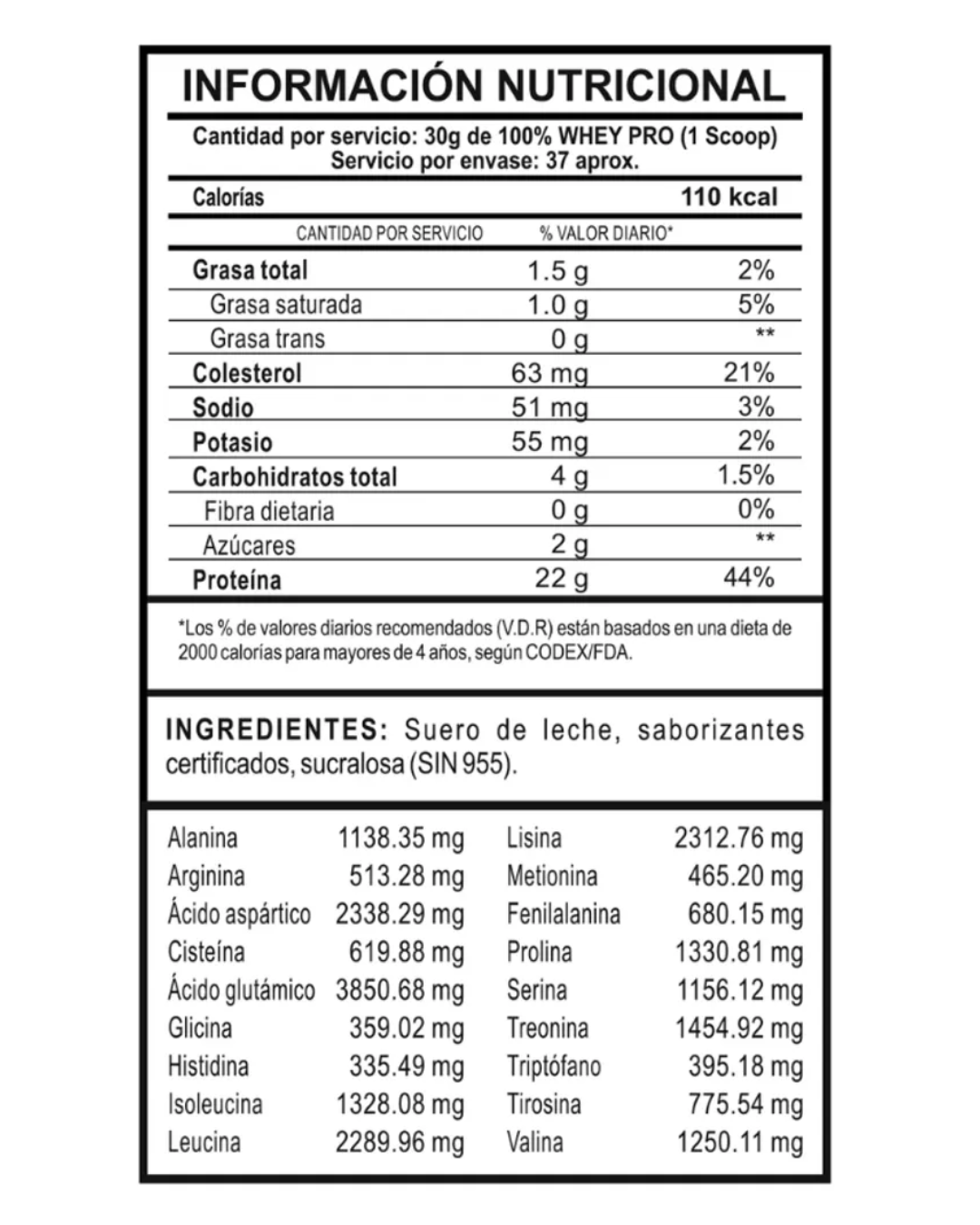 100% Whey Pro 1.1 kg