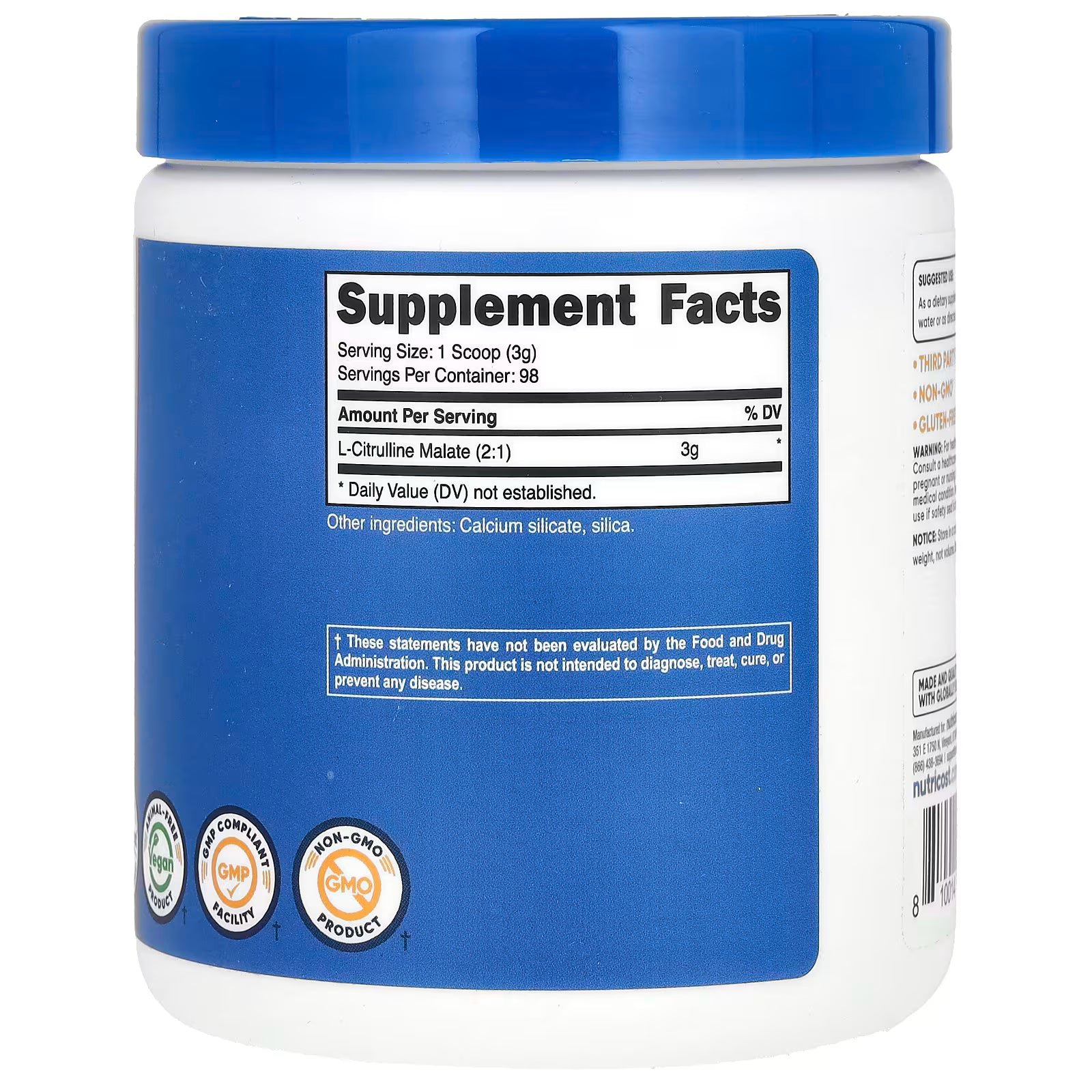 CITRULINA MALATO POLVO 2:1 300 GRAMOS / L CITRULLINE MALATE POWDER