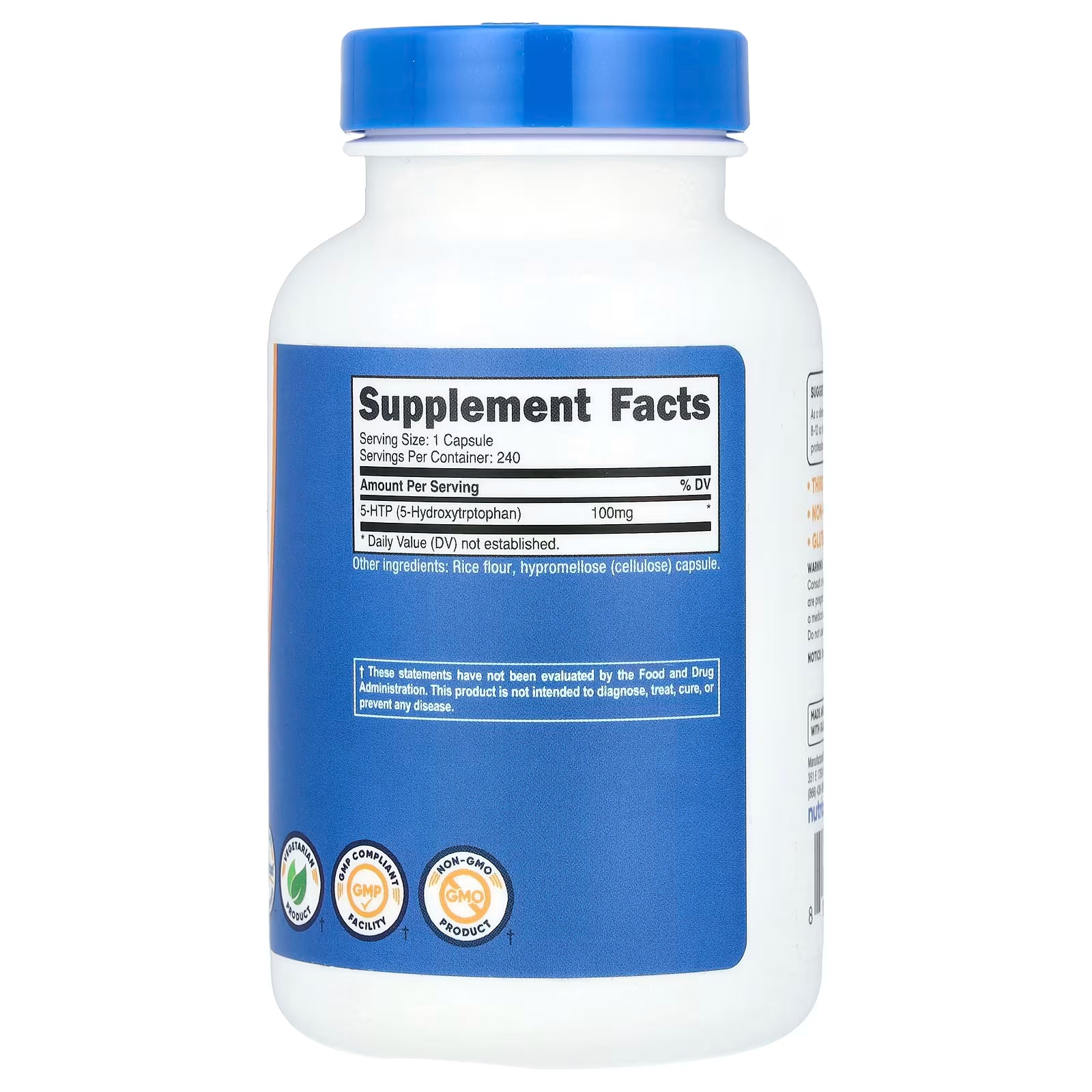 5 HTP 100MG 240 CAPSULES / 5 HIDROXITRIPTOFANO