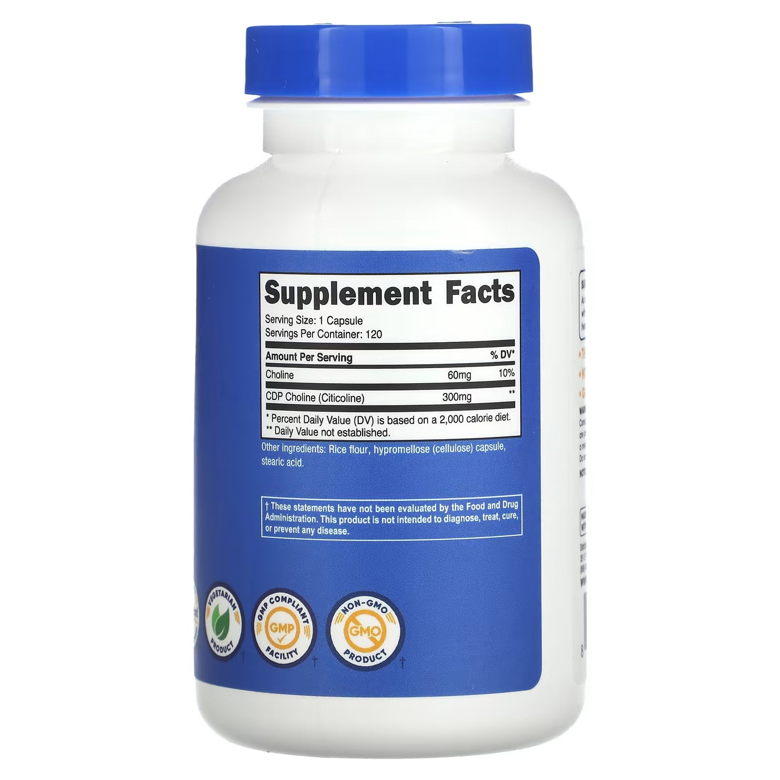 CDP CHOLINE 300MG 120 CAPSULES/ CDP COLINA 300 MG