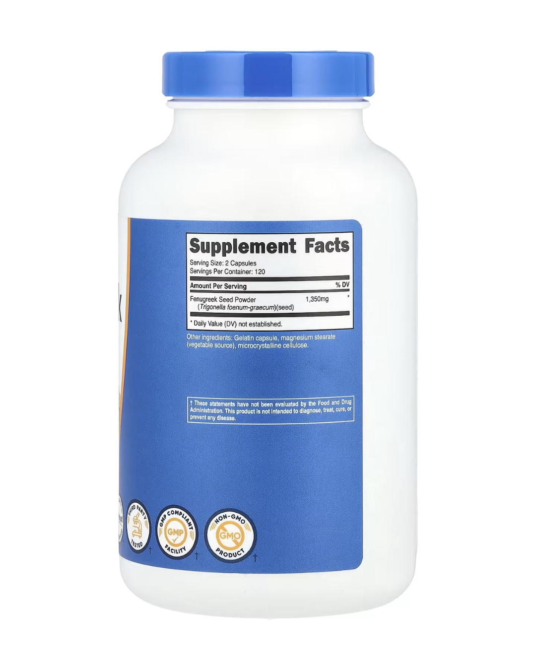 FENUGREEK 1350mg 240 CAPSULES/ FENOGRECO CAPSULAS