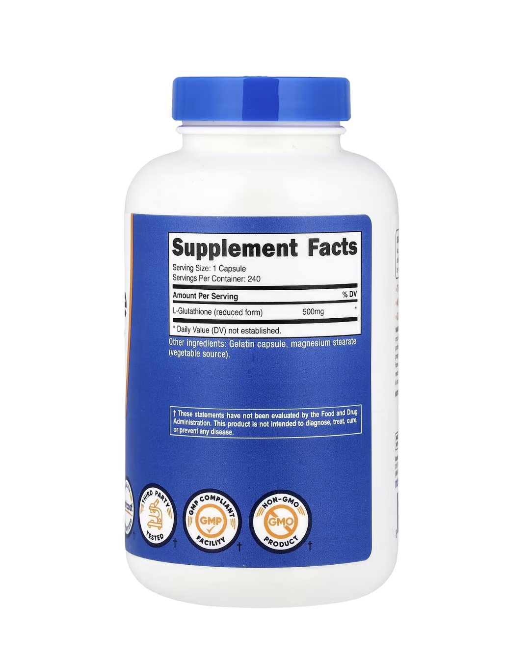 GLUTATHIONE 500 MG 240 CAPSULES/ GLUTATION 240 CAPSULAS