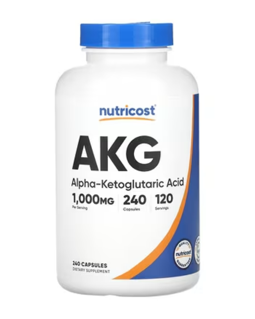AKG ALPHA KETOGLUTARIC ACID ACIDO ALFA KETOGLUTARICO 240 CAPSULAS