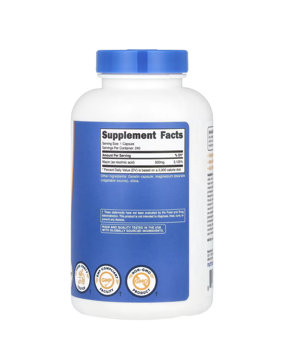 NIACIN 500 MG 240 CAPSULES/ NIACINA 500 MG 240 CAPSULAS