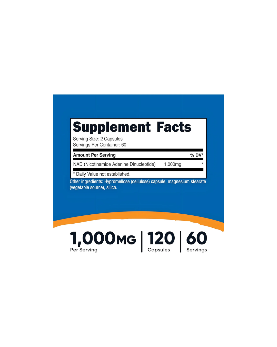 NAD NICOTINAMIDE ADENINE DINOCLEOTIDE 120 CAPSULAS