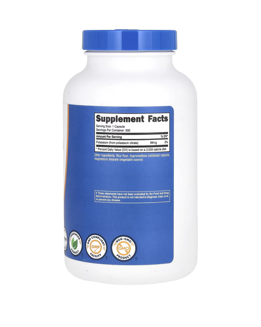 POTASSIUM CITRATE 99 MG 500 CAPSULES/ CITRATO DE POTASIO 500 CAPSULAS