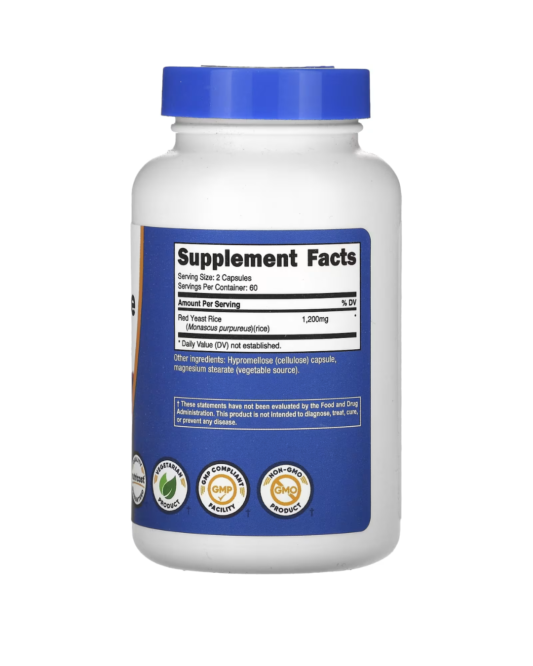 RED YEAST RICE 1200MG 120 CAPSULES/ ARROZ DE LEVADURA ROJA 120 CAPSULAS