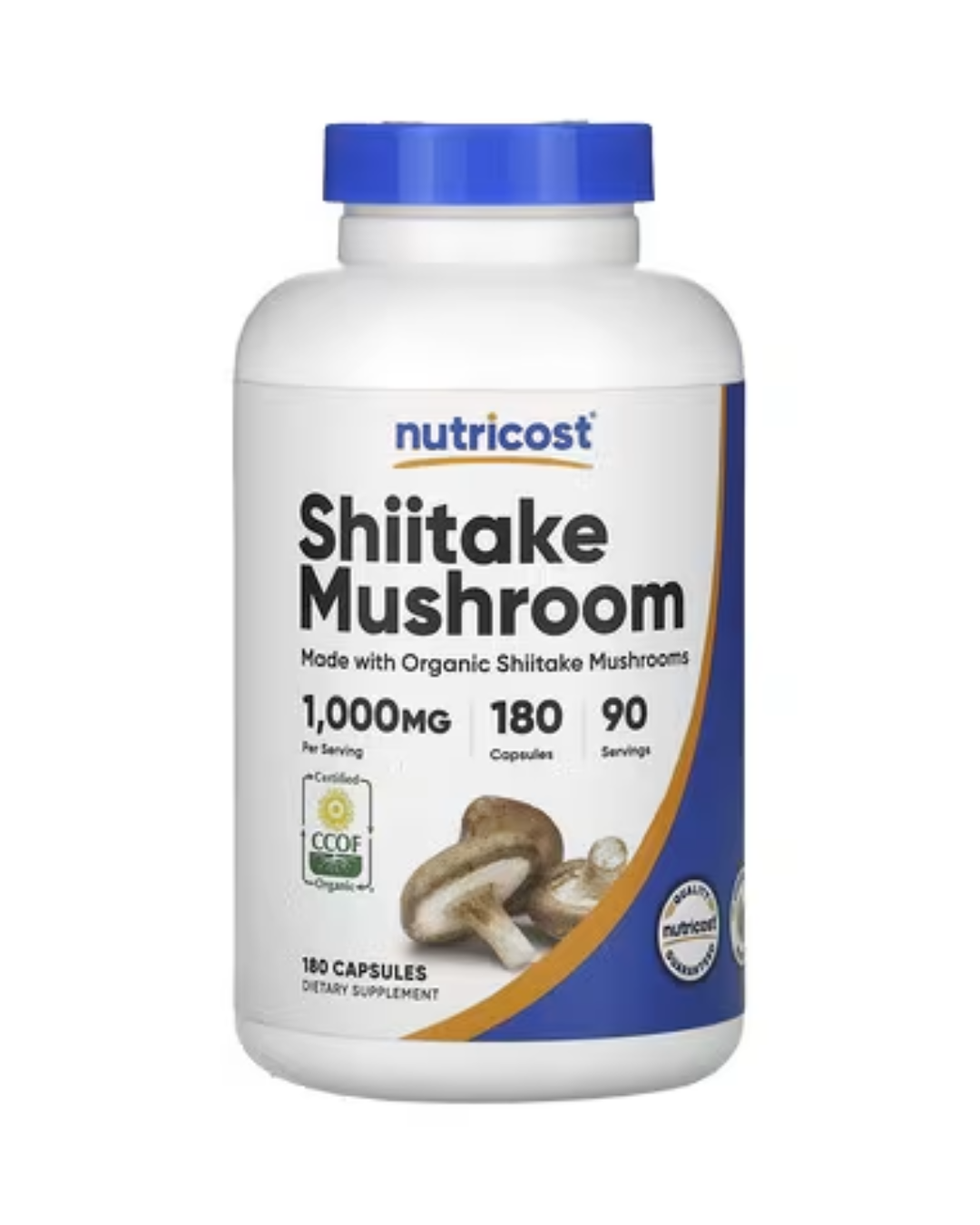 SHIITAKE MUSHROOM 1000MG 180 CAPSULES/ HONGO SHIITAKE 180 CAPSULAS