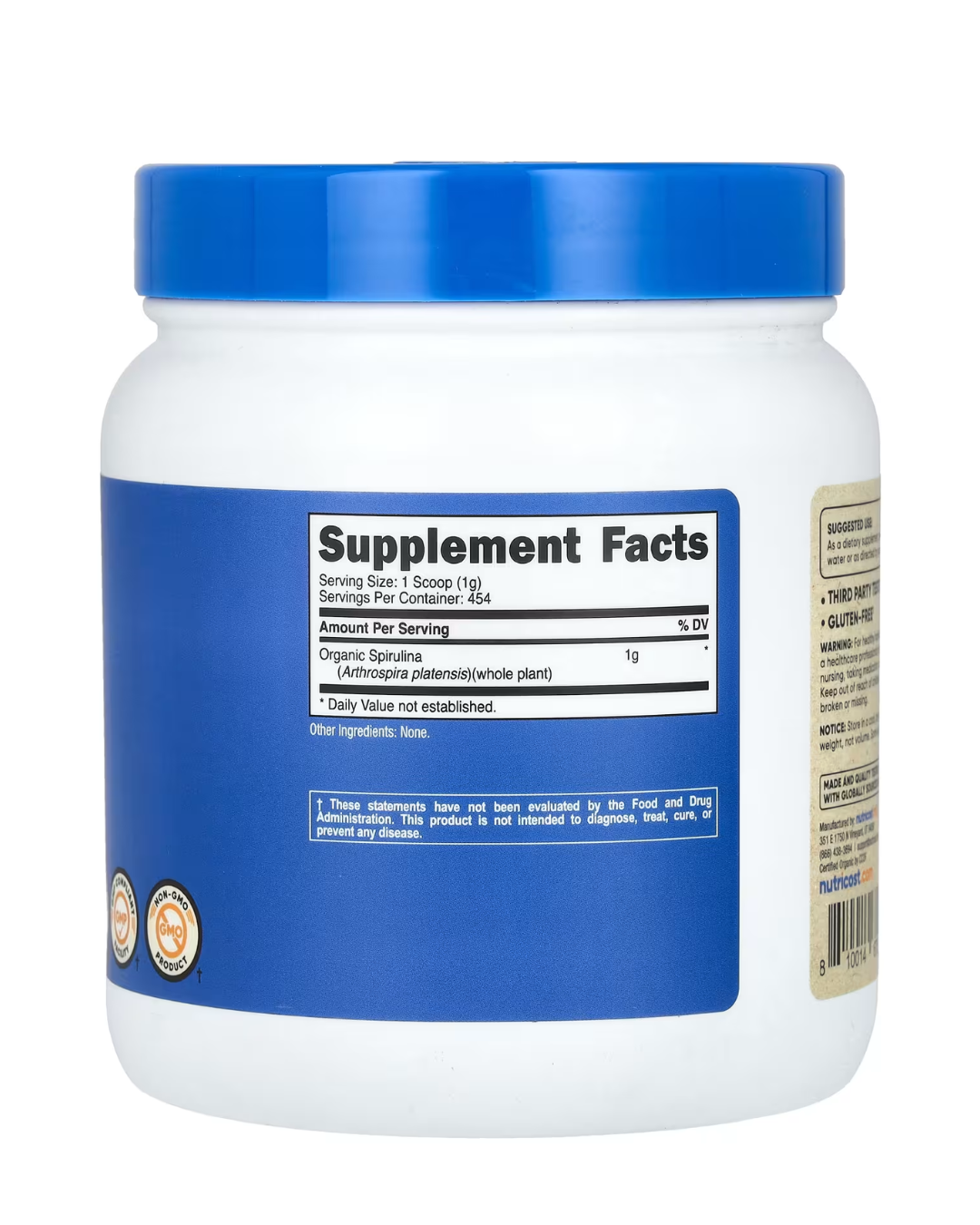 SPIRULINE POWDER 454 GRAMS / ESPIRULINA EN POLVO 454 GRAMOS