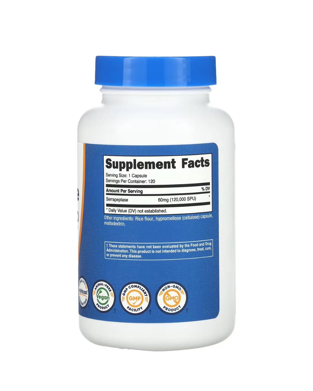 SERRAPEPTASE 120000 SPU 120 CAPSULES/ SERRAPEPTASA 120 CAPSULAS