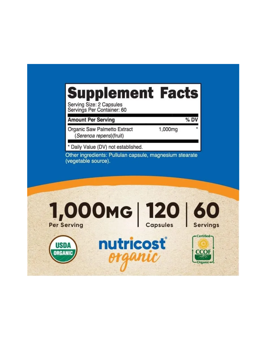 SAW PALMETTO 1000 MG 120 CAPSULES