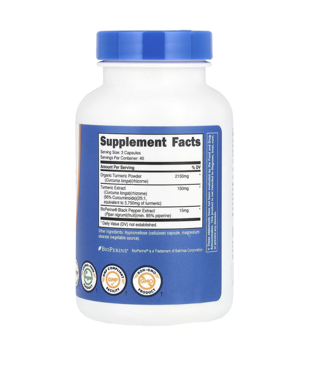 TURMERIC 2300MG 120 CAPSULES/ CURCUMA 120 CAPSULAS