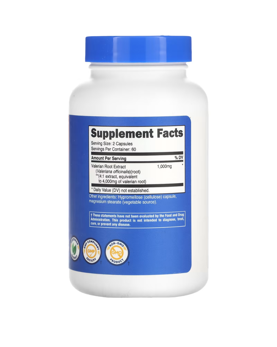 VALERIAN ROOT 4000 MG RAIZ DE VALERIANA 120 CAPSULAS