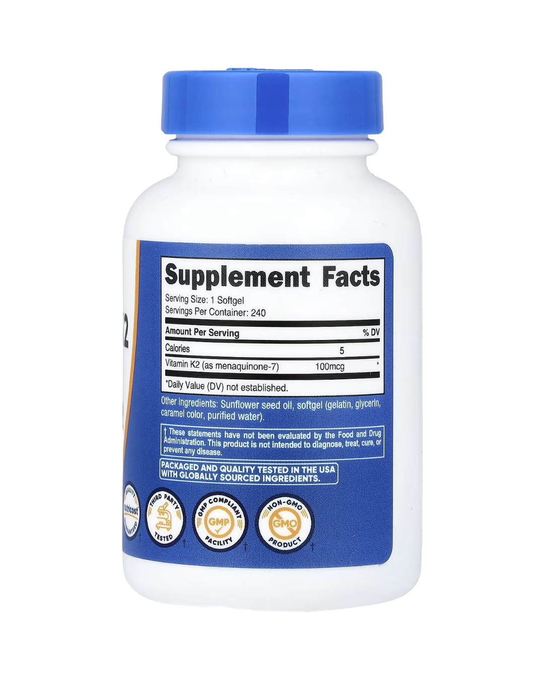 VITAMIN K2 MK7 100MCG 240 SOFTGELS