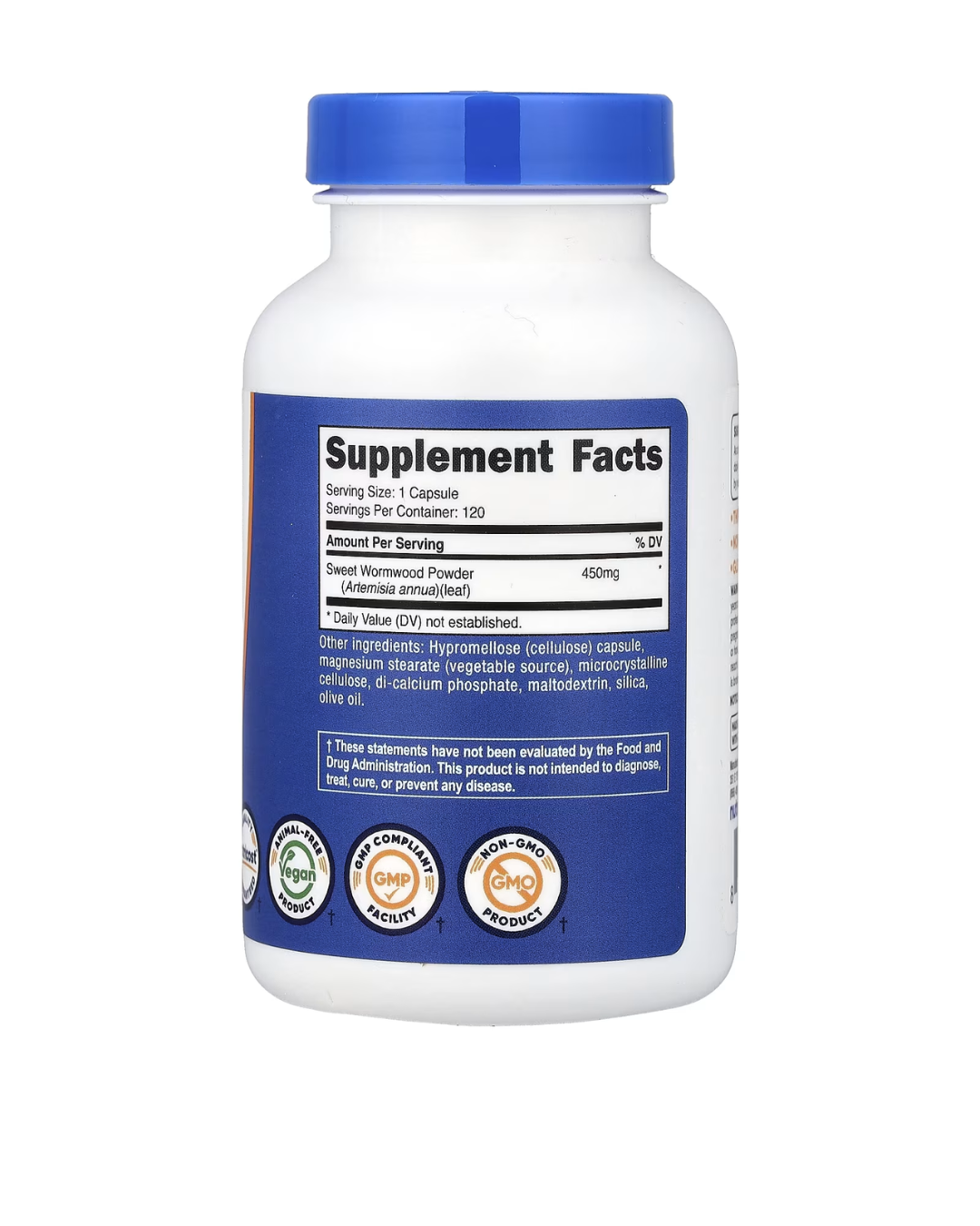 WORMWOOD 450 MG 120 CAPSULAS / ARTEMISIA ANNUA AJENJO NUTRICOST