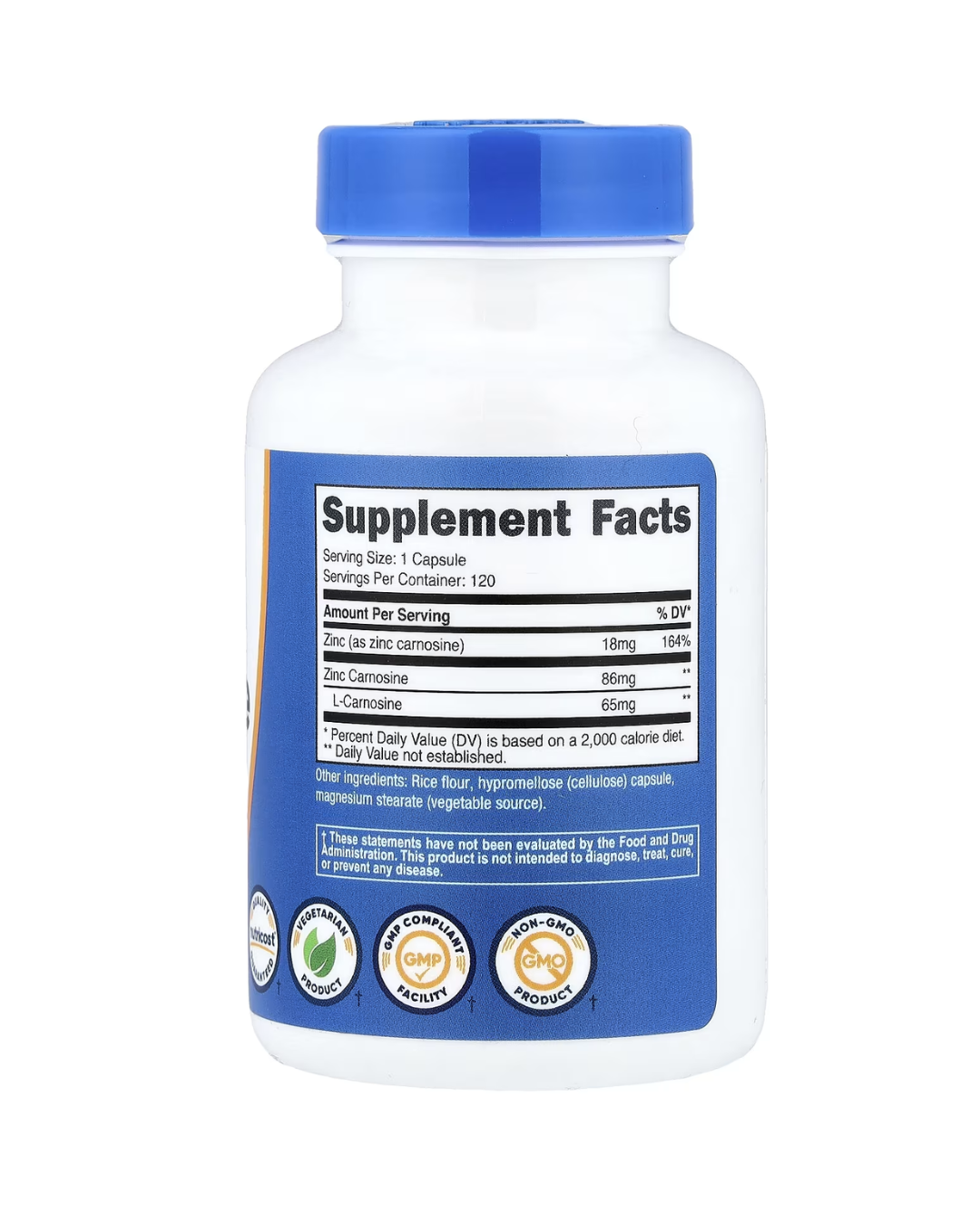 ZINC CARNOSINA 86 MG 120 CAPSULES ZINC CARNORSINE