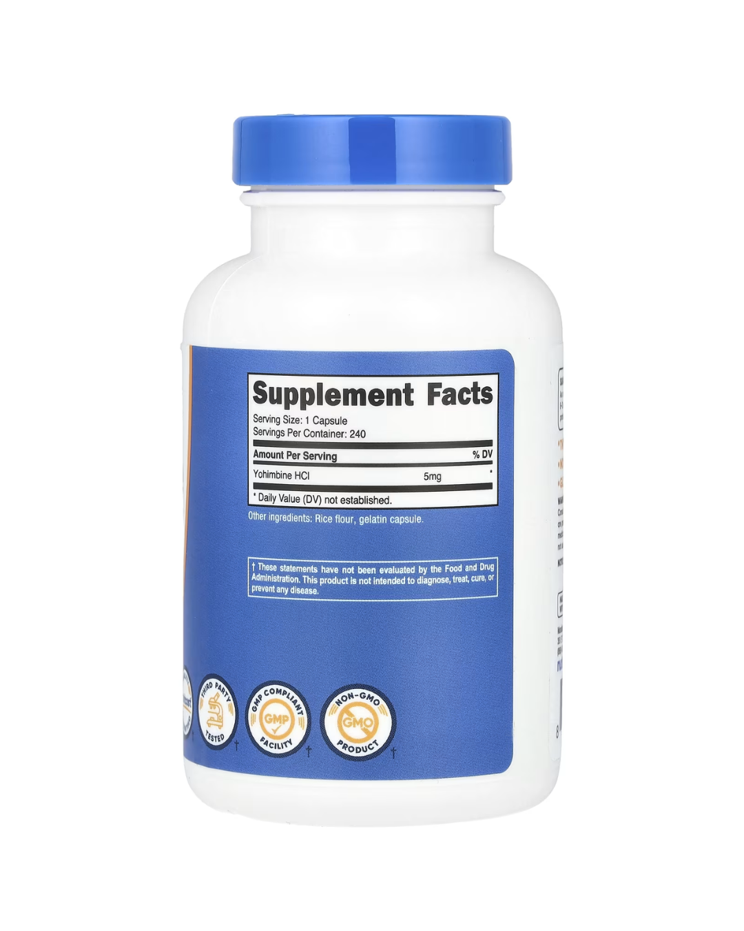 YOHIMBINE 5MG 240 CAPSULES / YOHIMBINA YOMBINA 240 CAPSULAS