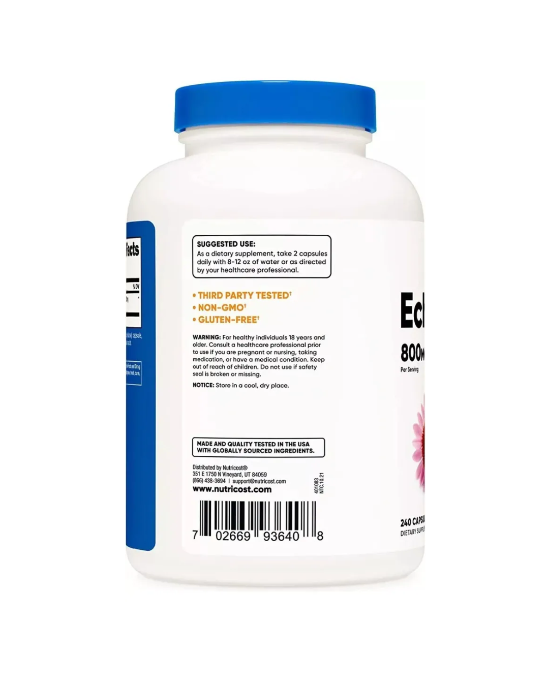 ECHINACEA 800MG 240 CAPSULES/ EQUINACEA