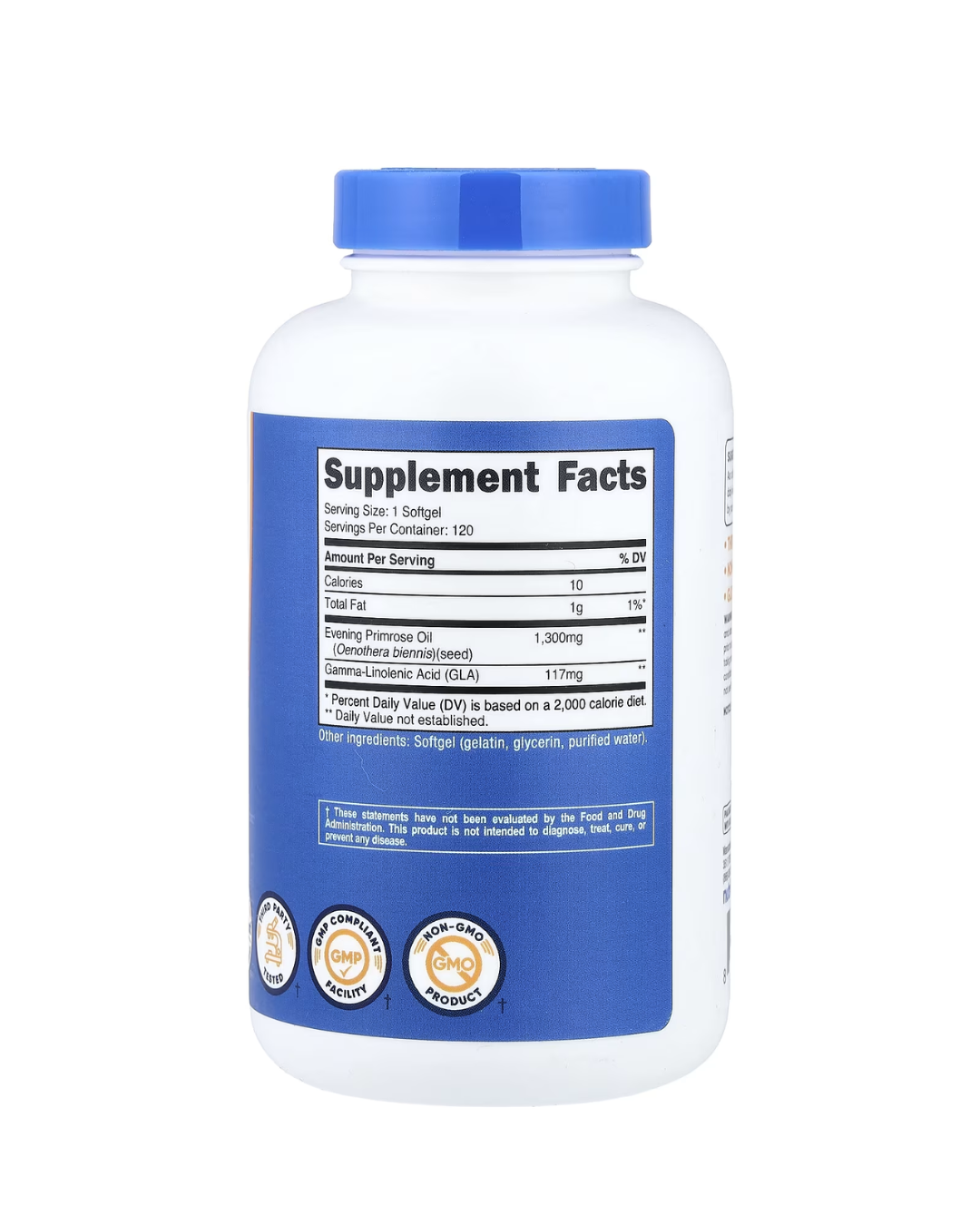 EVENING PRIMROSE OIL 1300MG 120 SOFTGEL/ ACEITE DE ONAGRA 120 CAPSULAS GEL