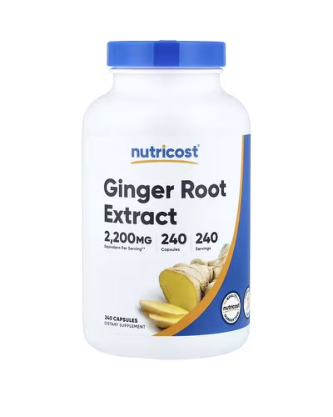 GINGER ROOT EXTRACT 2200 MG 240 CAPSULES/ JENGIBRE KION CAPSULAS
