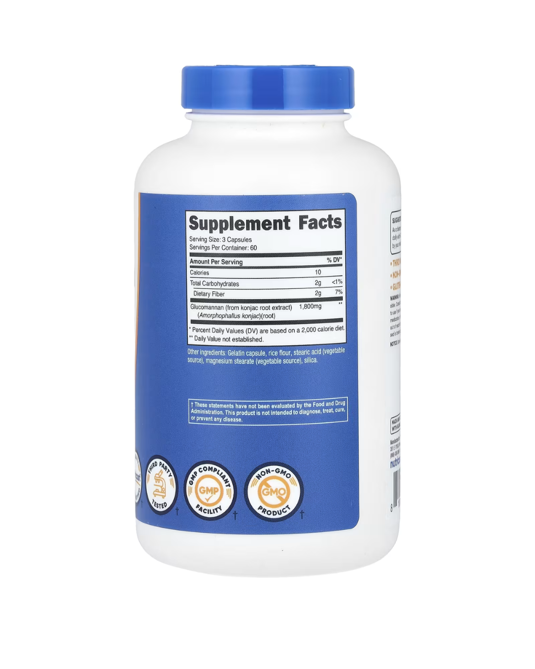 GLUCOMANNAN 1800MG 180 CAPSULES/ GLUCOMANANO 180 CAPSULAS