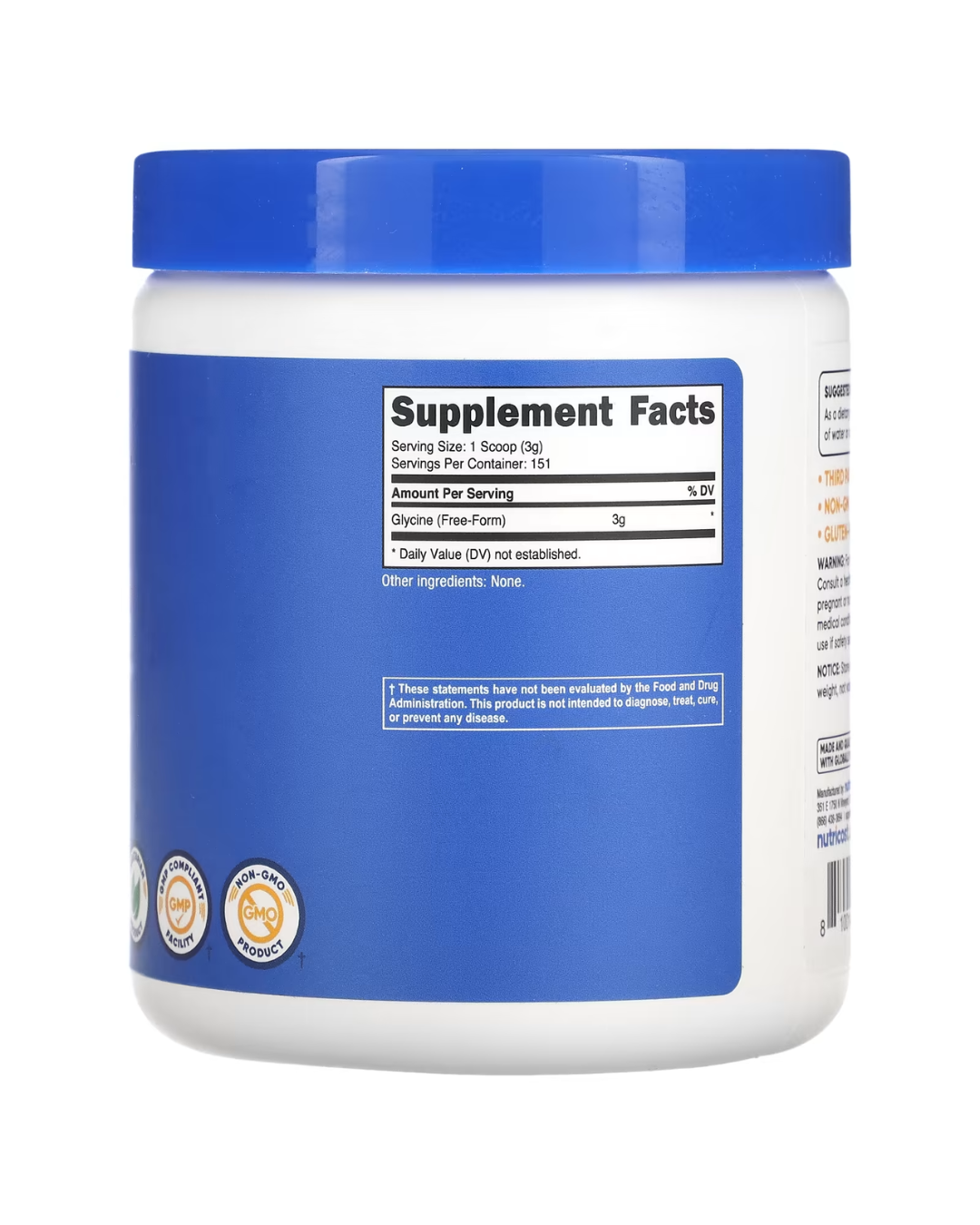 GLYCINE POLVO 454 GRAMOS/ GLICINA