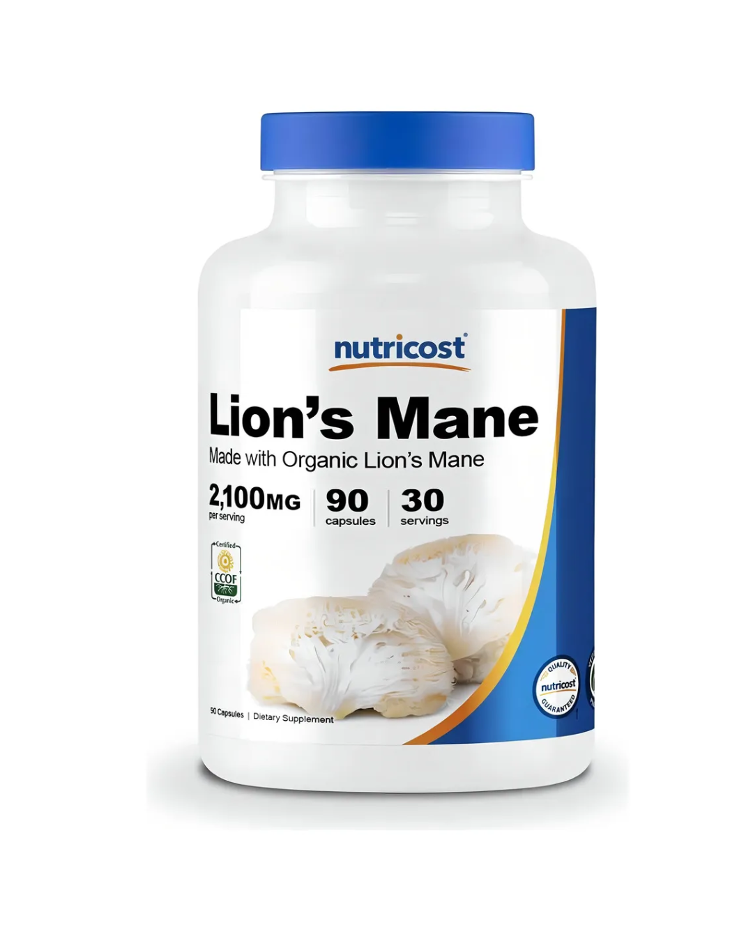 LIONS MANE MUSHROOM 2100MG 90 CAPSULES/ HONGO MELENA DE LEON 90 CAPSULAS