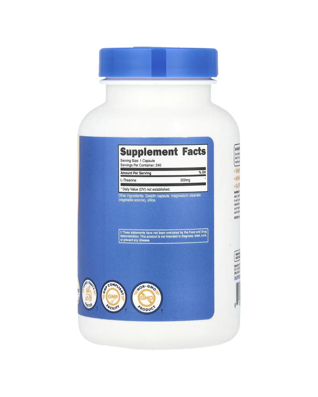 L THEANINE 200MG 240 CAPSULES/ L TEANINA 200MG 240 CAPSULAS