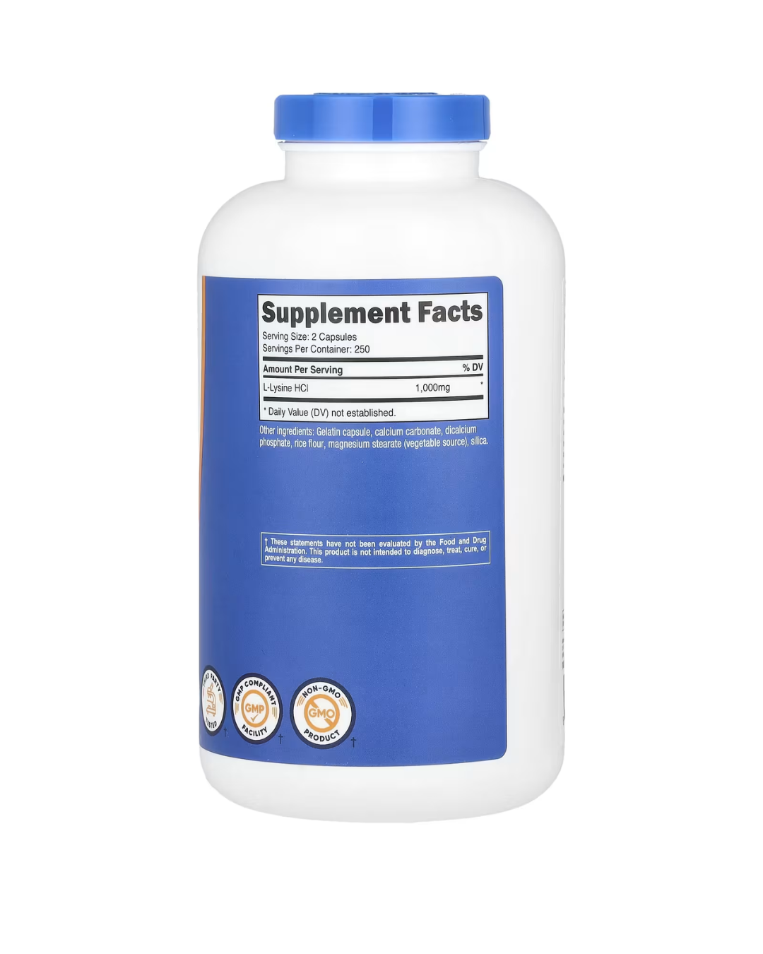 L LYSINE 1000MG 500 CAPSULES/ L LISINA 500 CAPSULAS 1000MG
