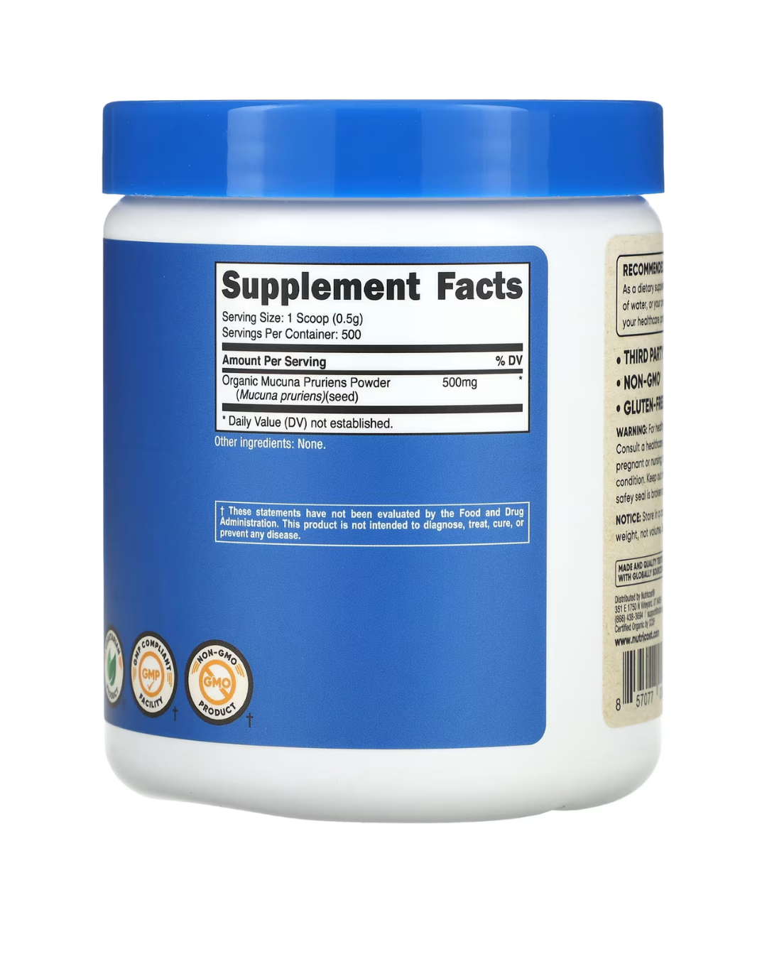 MUCUNA PRURIENS POWDER 250 GRAMS/ MUCUNA PRURIENS POLVO 250 GRAMOS