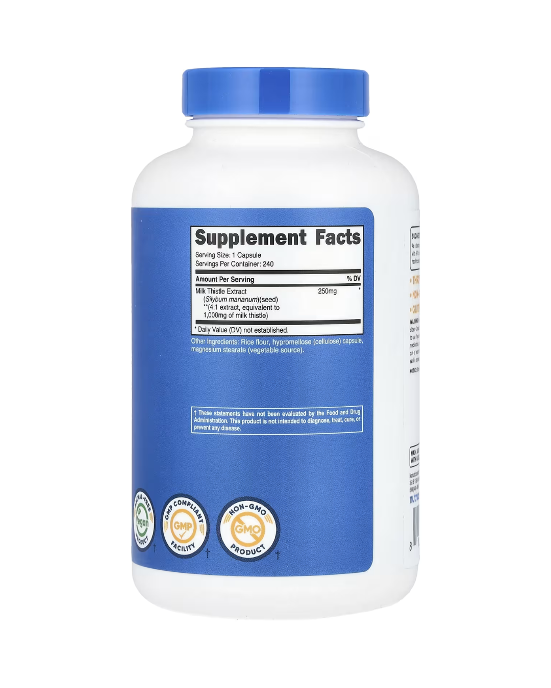 MILK THISTLE 1000MG 240 CAPSULES/ CARDO MARIANO 1000MG 240 CAPSULAS