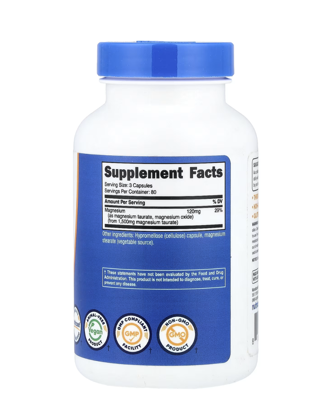 MAGNESIUM TAURATE 1500 MG TAURATO MAGNESIO 240 CAPSULAS