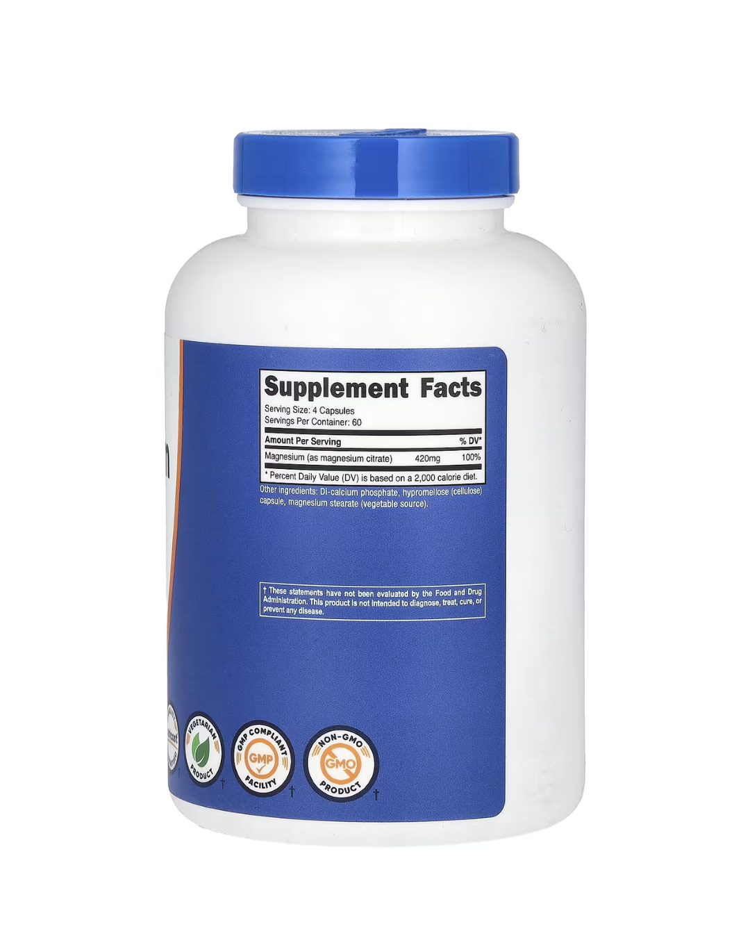 MAGNESIUM CITRATE 420 MG 240 CAPSULES / CITRATO DE MAGNESIO 240 CAPSULAS