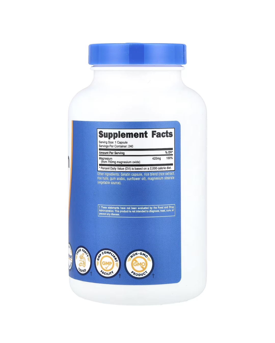 MAGNESIUM OXIDE 750 MG 240 CAPSULES/ OXIDO DE MAGNESIO 240 CAPSULAS