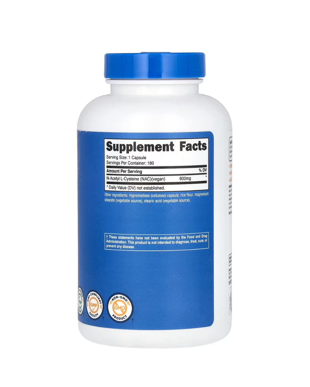 NAC 600MG 180 CAPSULES/ ACETIL CISTEINA 180 CAPSULAS