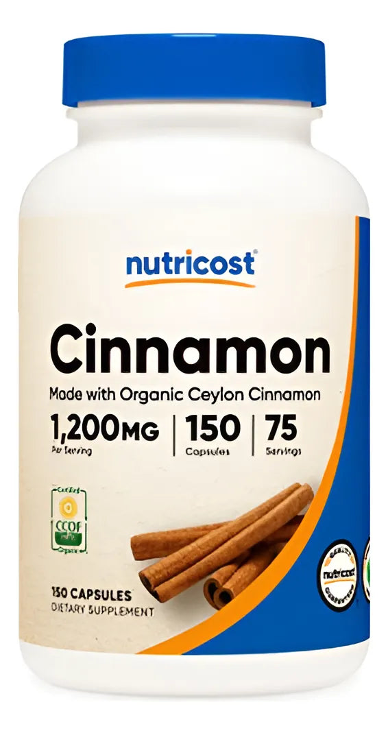 CINNAMON 1200MG 180 CAPSULES/ CANELA DE CEYLAN