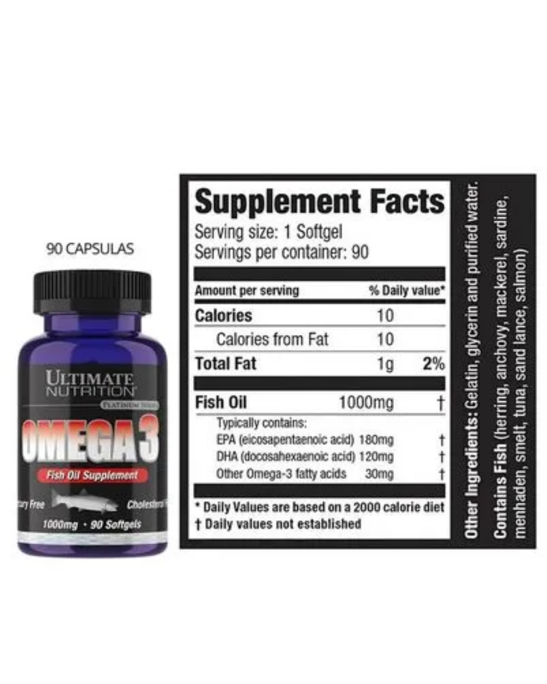 Omega 3 90 Cápsulas - Ultimate Nutrition