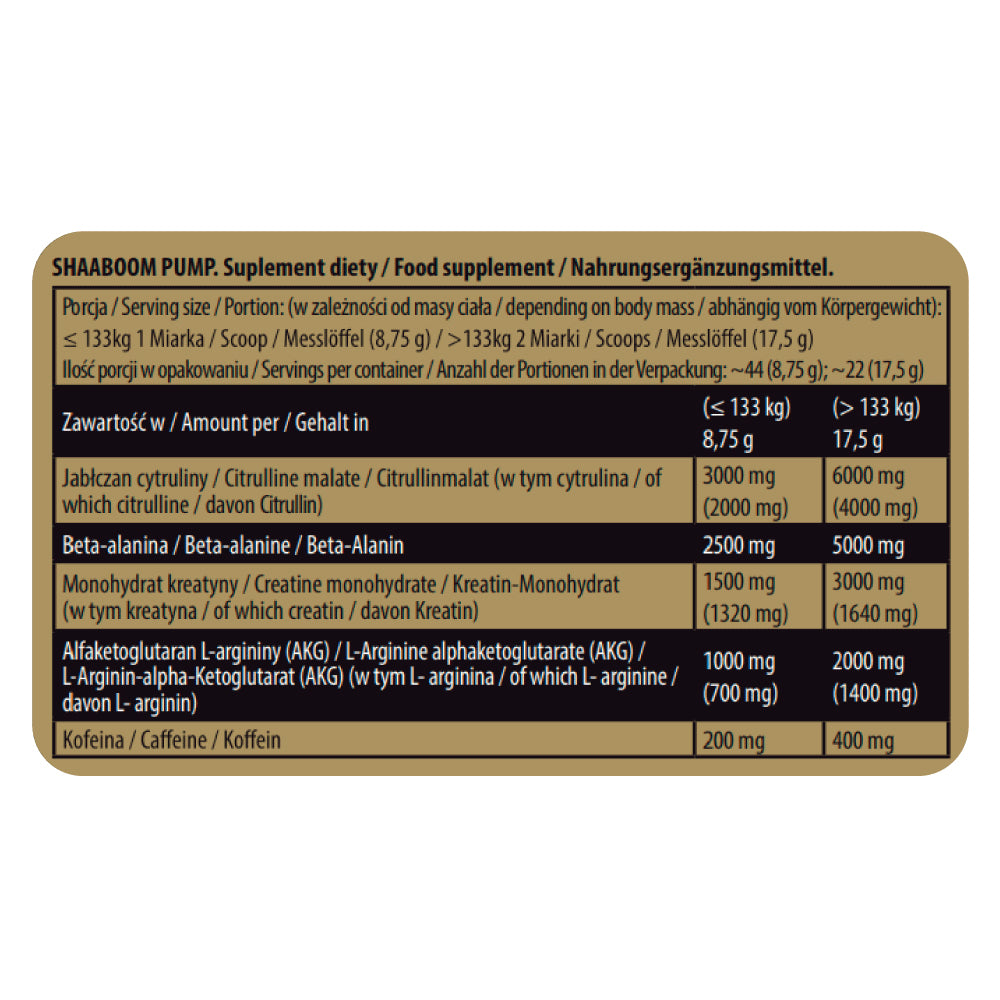 Kevin levrone Shaaboom pump 385 gr 44 servicios