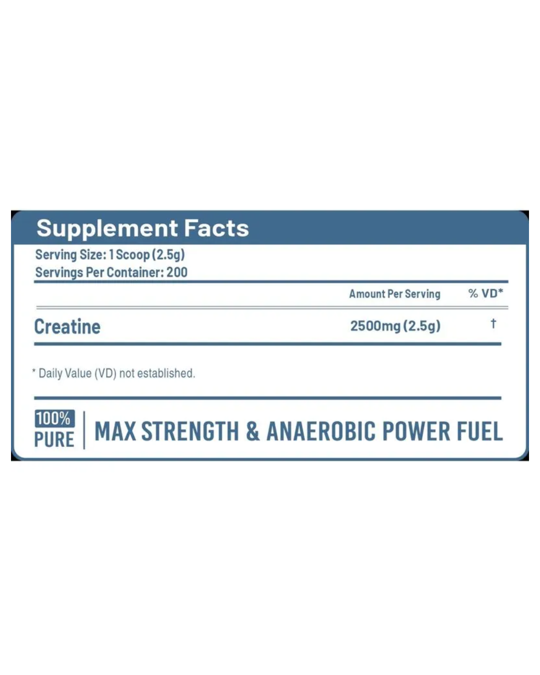 CREATINA ADN MONOHIDRATADA 500 GRAMOS