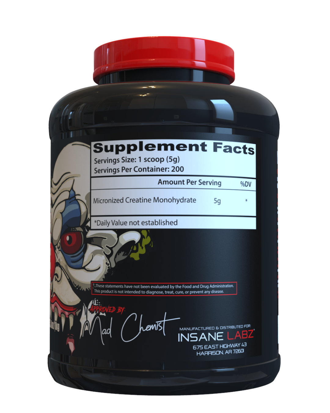 CREATINA MONOHIDRATADA INSANE LABZ 1KG