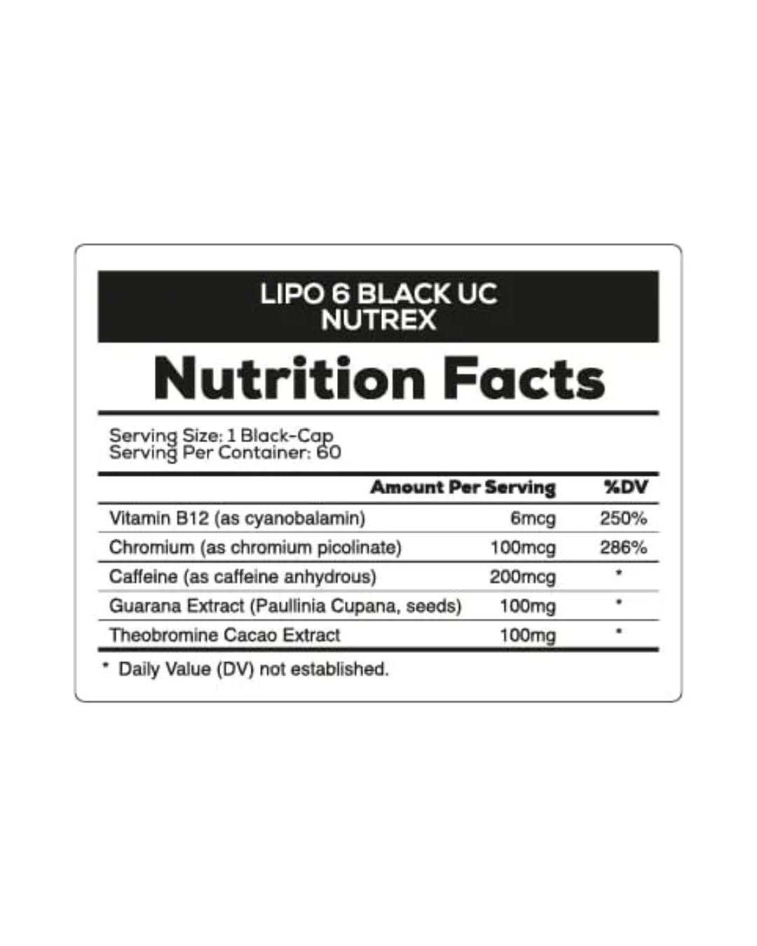 Lipo 6 Black Nutrex Ultraconcentrado 60 Cápsulas
