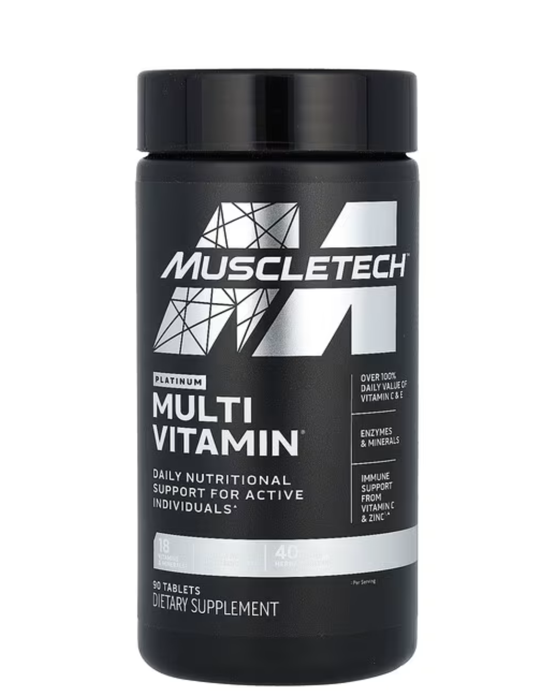 MuscleTech, Multivitamin, Suplemento multivitamínico platino, 90 comprimidos