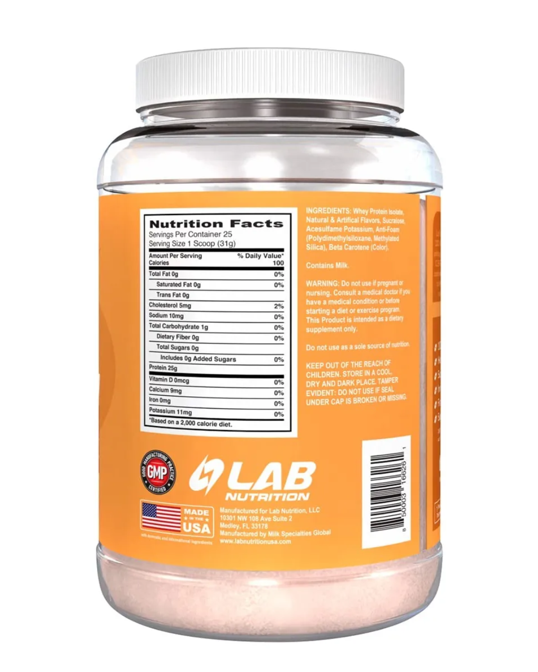 isolate lab nutrition clear 1kg