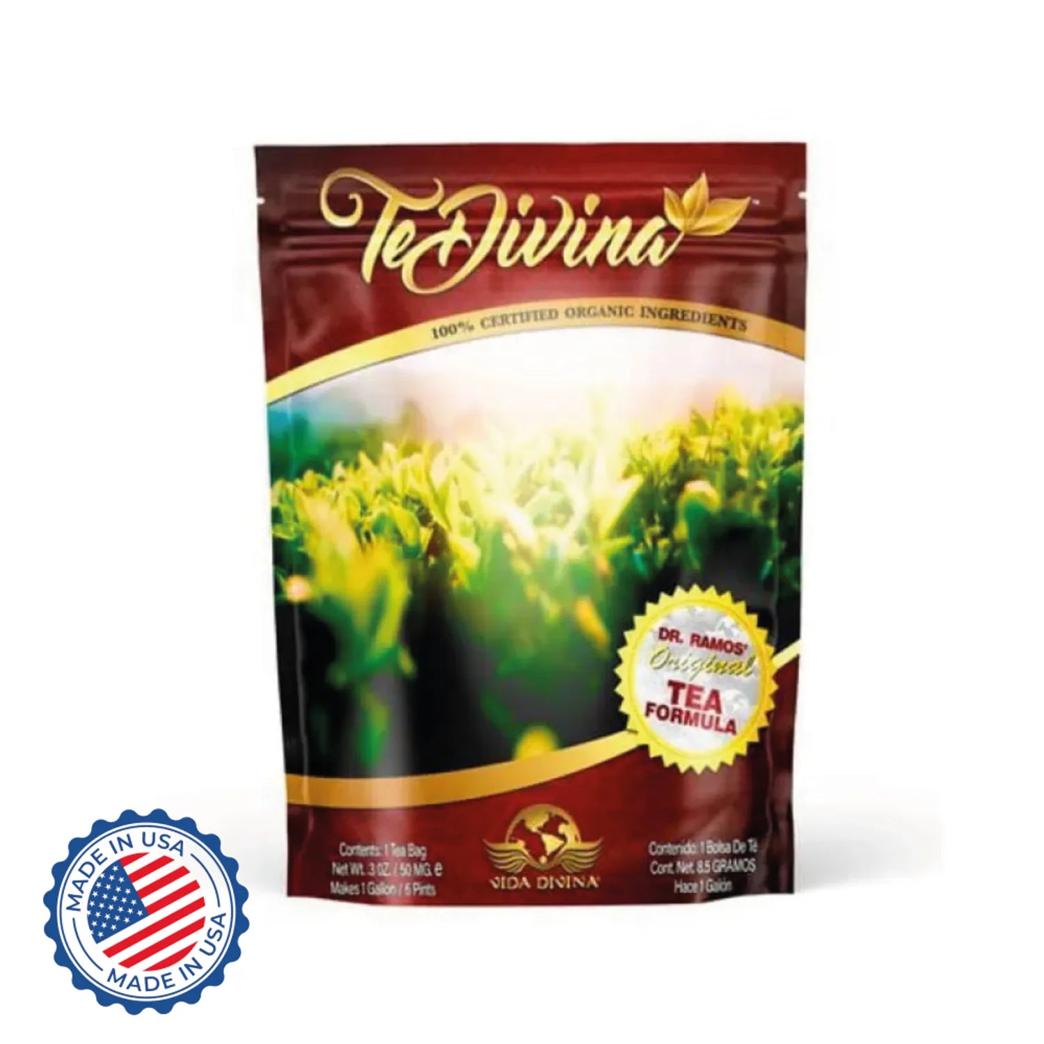 PACK 2 Sobres de Té Divina + Gold Levron Lean + regalos