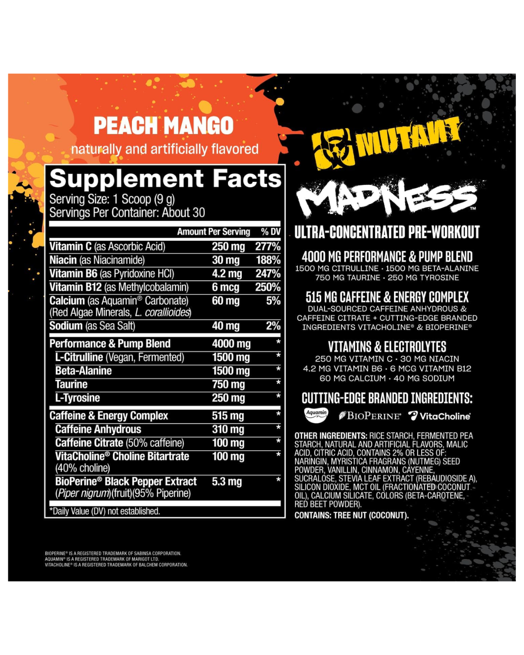 Mutant Madness | Pre Workout Powder Supplement | 30 Serving